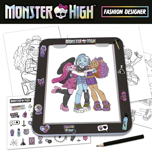 Educa - Monster High Fashion Designer | CREA infinitos diseños y Combinaciones con la Mesa de luz, Presume de Looks desfilando Tus Monster High en el Desfile de Moda. A Partir de 5 años (19826)