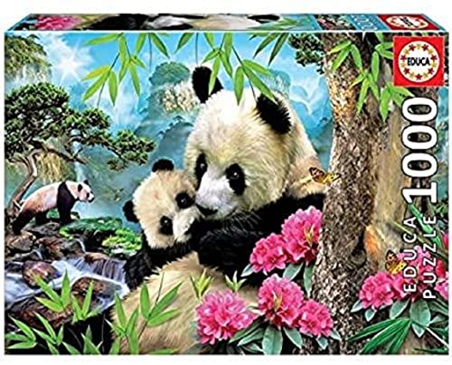 Educa - Puzzle de 1000 Piezas para Adultos | Osos Panda. Incluye Pegamento Fix Puzzle. A Partir de 14 años (17995)