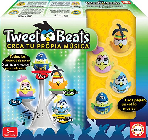 Educa - Tweet Beats | El Juego de Música Que te Permite Crear Tus propias Canciones | Juego de Mesa Infantil para Bailar y Crear Tus propias melodías | A Partir de 5 años (17911)