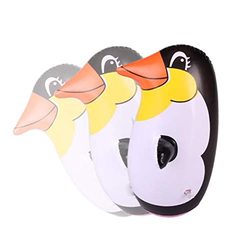 Eeneme 5 piezas hinchables de pingüino para niños, 22 cm, dibujos animados, juguete para niños, color aleatorio