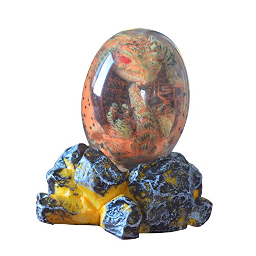 El Juego de Tronos Dragon Egg,Huevo de Dinosaurio de Lava Huevo de Dinosaurio de Cristal Transparente Adorno Misterioso Resina de Huevo de Dragón de Lava,Escultura Hecha a Mano Huevo de dragón yellow