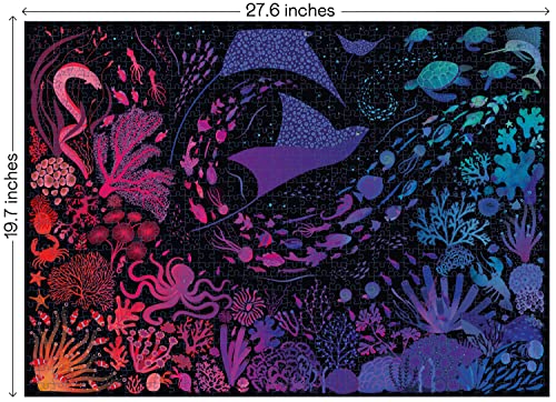 Elena Essex Puzzle 1000 Piezas - Night Reef | Puzzle | Rompecabezas Adultos | Puzzles para Adultos | Animales Arte mar Acuario Puzzle | 50x70cm