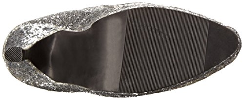 Ellie Shoes 421- Zara – Botas de caña alta para mujer., Plateado (Plateado), 9 B(M) US