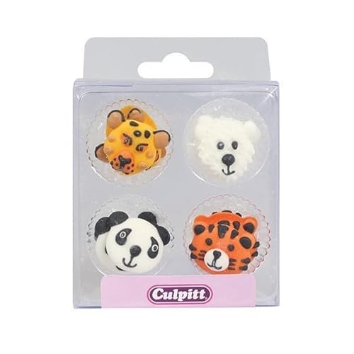 Endangered Animals Sugar Cupcake Toppers - 12 Pack