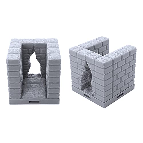 EnderToys Bloqueo de Azulejos de mazmorra â€“ Secret habitación, Terrain Scenery Mesa 28 mm miniaturas Juego de rol, 3D Impreso pintable