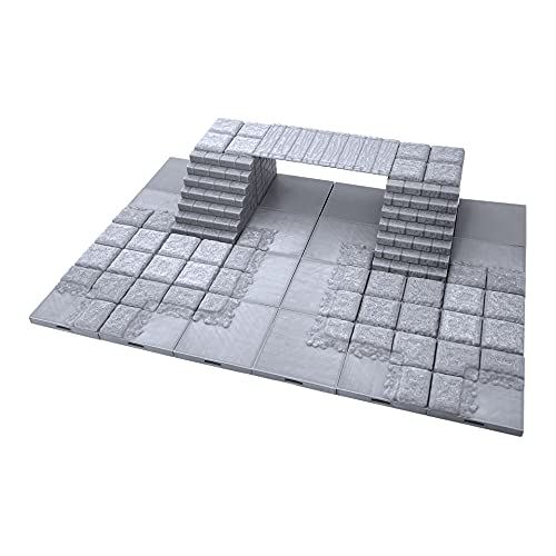 EnderToys Bloqueo de azulejos de mazmorra – puente sobre lava, terreno paisaje mesa 28mm miniaturas juego de rol, impreso en 3D pintable