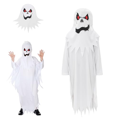 EOZY-Disfraz Halloween Niño Disfraz de Fantasma Niño Disfraz Fantasma Pacman Blanco Disfraz de Cosplay Disfraz Halloween Bebe