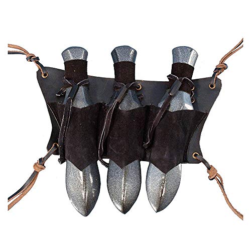 Epic Armoury- Throwing Knives Holder-3-Black/Black Soporte para armas, Color negro/negro (Iron Fortress IF-101512)