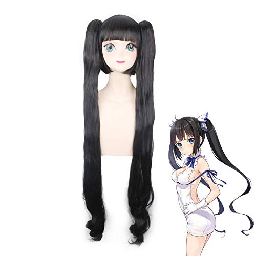 ¿Es incorrecto intentar recoger a las chicas en una mazmorra? Hestia Kami Sama Peluca larga Disfraz de Cosplay Pelucas de pelo sintético a prueba de calor   Hestia