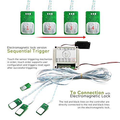 Escape Room Game Touch Sensor Props Touch in Correct Sequence to Unlock Real Life Adventure Game Props (1 Touch Sensor, with Audio)