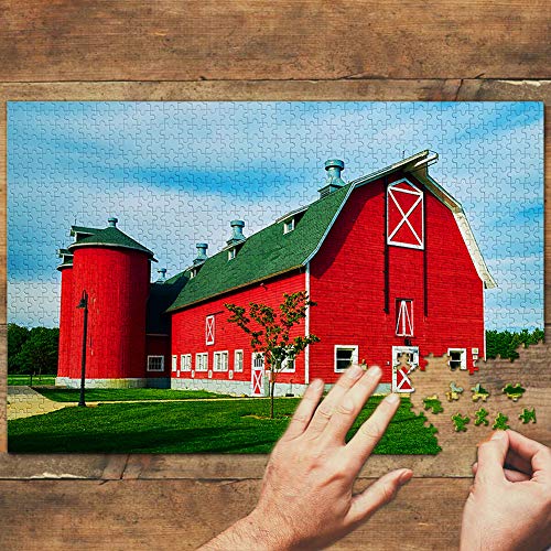 Estados Unidos América Indiana Barn Puzzle 1000 Piezas para Adultos Familia Rompecabezas Recuerdo Turismo Regalo