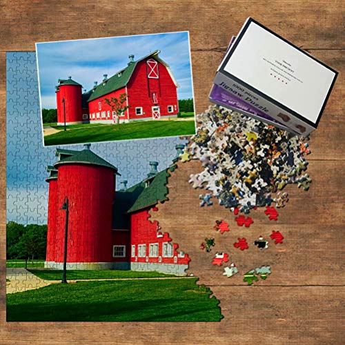 Estados Unidos América Indiana Barn Puzzle 1000 Piezas para Adultos Familia Rompecabezas Recuerdo Turismo Regalo