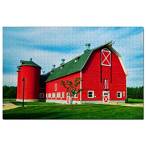 Estados Unidos América Indiana Barn Puzzle 1000 Piezas para Adultos Familia Rompecabezas Recuerdo Turismo Regalo