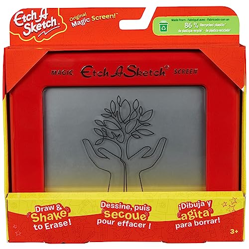 Etch A Sketch - Original Magic Screen - Pizarra MAGNETICA Infantil - con 86% de Plástico Reciclado - Juegos de Creatividad Comprometidos con el Medio Ambiente - 6066719 - Juguetes Niños 3 Años +