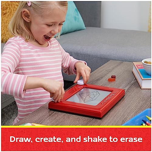 Etch A Sketch - Original Magic Screen - Pizarra MAGNETICA Infantil - con 86% de Plástico Reciclado - Juegos de Creatividad Comprometidos con el Medio Ambiente - 6066719 - Juguetes Niños 3 Años +