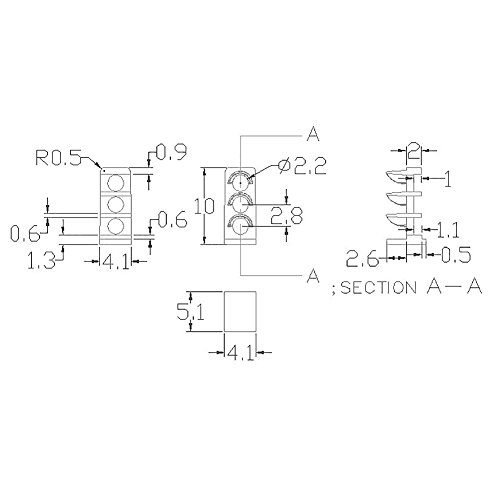 Evemodel JTD15 10 sistemas cara objetivo con LED para la señal enana ferroviaria N Z escala 3 aspectos