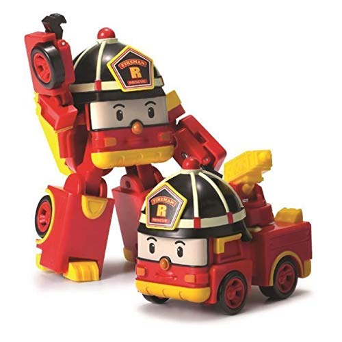 Exost Robocar Poli - Figura transformable Roy - Robot o Coche - 10 cm - Juego Infantil (4891813542087)