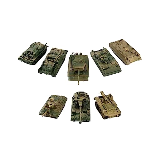 F Fityle 8 Piezas 1:72 Escala Modelo de Tanque 4D Modelo de Tanque Moderno Vehículo Modelo de Tanque Juguete Playset Modelo de Tanque en Miniatura para Niñas