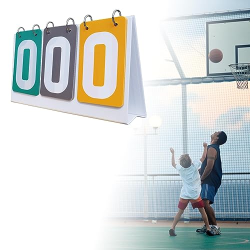 F Fityle Table Score Flippers Sports Scoreboard 3 dígitos Score Board Durable Multipurpose Score Counter Flip Score Board para Juegos Fútbol al Aire Libre