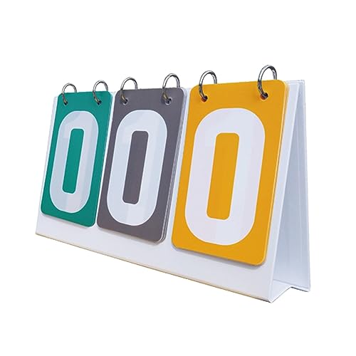 F Fityle Table Score Flippers Sports Scoreboard 3 dígitos Score Board Durable Multipurpose Score Counter Flip Score Board para Juegos Fútbol al Aire Libre