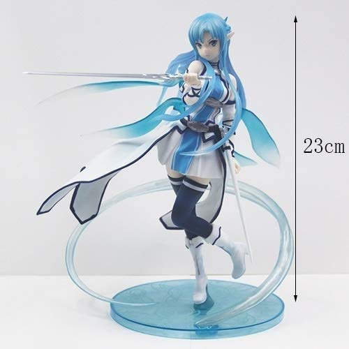 FABIIA Sword Art Online Alo Personaje Alo Yuuki Asuna Water Elf Asunay Replenisher Sword Fighting Stitance Pvc Anime Cartoon Juego Modelo Estatua de la Estatua Toy Collectibles Decoraciones Regalos Fa