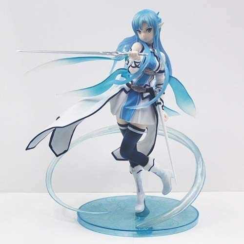 FABIIA Sword Art Online Alo Personaje Alo Yuuki Asuna Water Elf Asunay Replenisher Sword Fighting Stitance Pvc Anime Cartoon Juego Modelo Estatua de la Estatua Toy Collectibles Decoraciones Regalos Fa