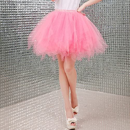 Falta De Tutú De Mujeres Tulle Tulle Petticoat Ballet Faldas De Burbujas Abreviadas De Baile, Disfraz De Fiesta De Cosplay