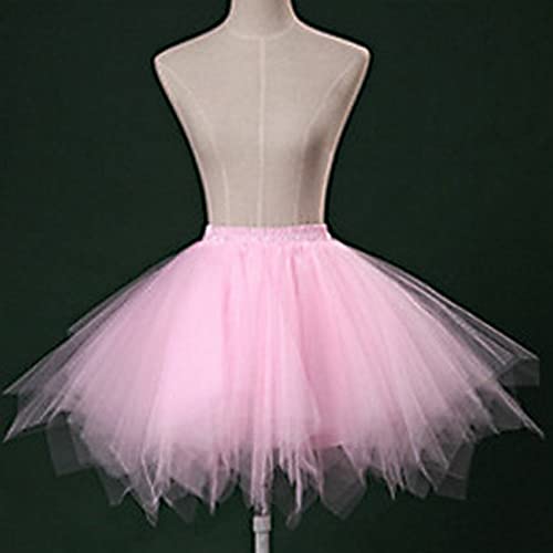 Falta De Tutú De Mujeres Tulle Tulle Petticoat Ballet Faldas De Burbujas Abreviadas De Baile, Disfraz De Fiesta De Cosplay