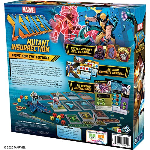 Fantasy Flight Games , X-Men Mutant Insurrection, Board Game, 1-6 Players, Ages 14+, 60-120 Minutes Playing Time