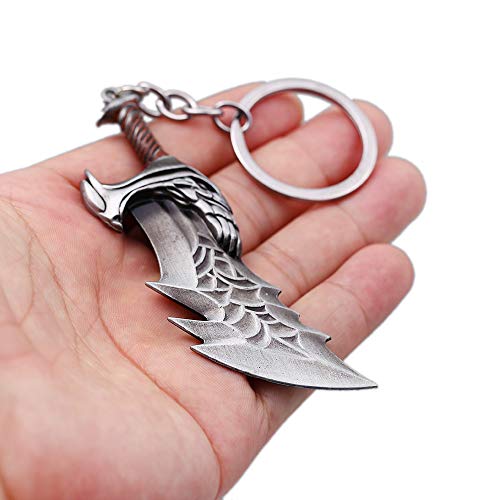 FEIDIAO God of War 4 Juego Llavero Kratos Llavero Kui Ye Axe Martillo Cuchillo Modelo Hombres Cosplay Coche Llave Chian (A)