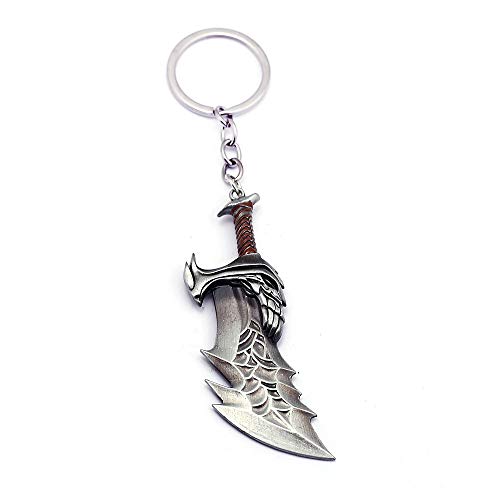 FEIDIAO God of War 4 Juego Llavero Kratos Llavero Kui Ye Axe Martillo Cuchillo Modelo Hombres Cosplay Coche Llave Chian (A)