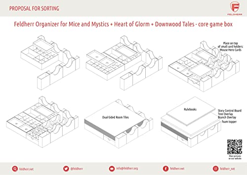 Feldherr Organizer Compatible con Mice and Mystics + Heart of Glorm + Downwood Tales - Caja del Juego Principal
