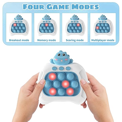 FENYW Bubble Sensory Fidget Toy, Juego de Empuje rápido, Pop It Fidget Juego sensorial electrónico, máquina de Juego de Rompecabezas, Consola de Juegos educativos para niños Adultos (Azul)