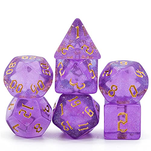 Feywild Whisper Dice Lila Dados Dados Lavanda Poliedral D&D Dados para Mazmorras y Dragones y Mesa RPG