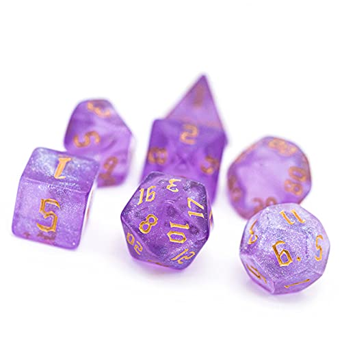 Feywild Whisper Dice Lila Dados Dados Lavanda Poliedral D&D Dados para Mazmorras y Dragones y Mesa RPG