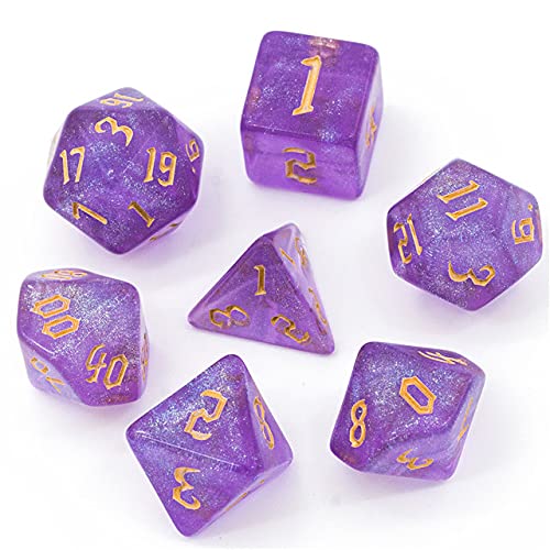 Feywild Whisper Dice Lila Dados Dados Lavanda Poliedral D&D Dados para Mazmorras y Dragones y Mesa RPG