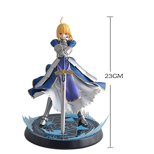 FGO Altria Pendragon Figuras de acción Fate Stay Night PVC Doll Ornaments Altria Pendragon Toy Doll Estatua Figura Adorno de escritorio 23CM