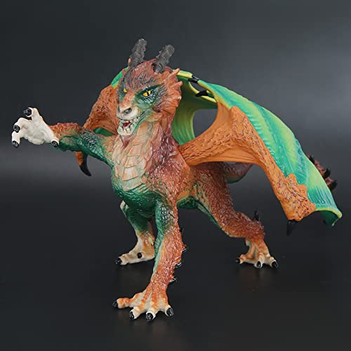 Figura de Dragón de Simulación, Colección de Modelos, Juguete Educativo para Niños, Apariencia Realista, Expresión Vívida, Artesanía Exquisita (165 dragón Salvaje (sin Aliento de