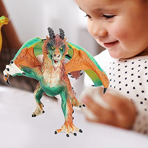 Figura de Dragón de Simulación, Colección de Modelos, Juguete Educativo para Niños, Apariencia Realista, Expresión Vívida, Artesanía Exquisita (165 dragón Salvaje (sin Aliento de