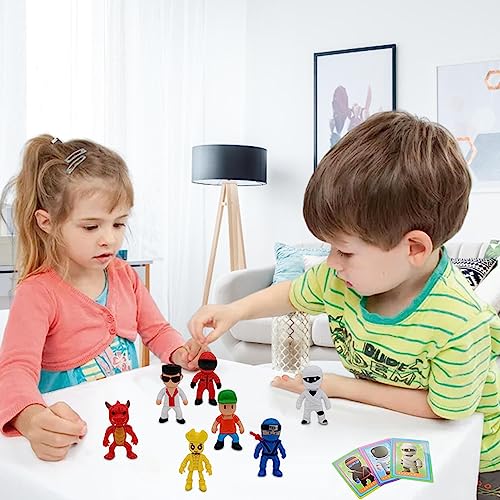 Figuras De Stumble Guys – 24 Piezas De Figuras De Stumble Guys con Tarjetas – Modelo Realista De Juguetes Stumble Guys – Kit De Modelo De Personajes De Mini Juegos Coloridos