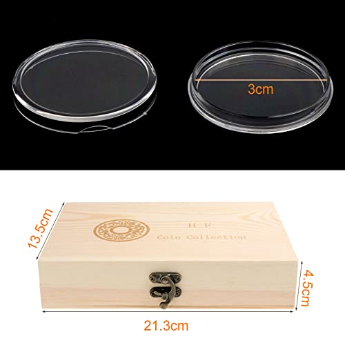 Fippy Cápsulas de Monedas, Caja de Colección de Monedas, Almacenamiento de Monedas para Coleccionistas de 18 mm, 21 mm, 25 mm, 27 mm, 30 mm (50 cápsulas de Monedas)