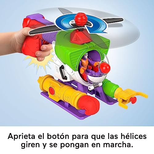 Fisher-Price Imaginext DC Super Friends Robocóptero de Joker Vehículo transformable con figura, juguete +3 años (Mattel HMV09)