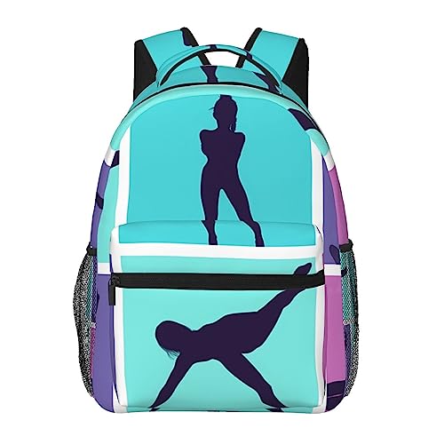 FJAUOQ Mochila para portátil con estampado de juegos de gimnasia, mochila ligera para viajes, mochilas ergonómicas para el trabajo, deportes al aire libre, Como se muestra en la imagen, Talla única