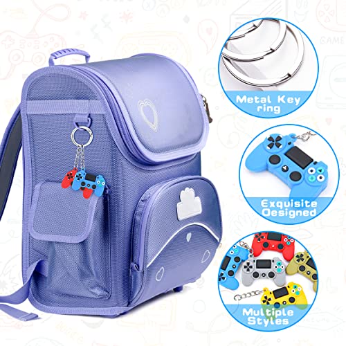 flintronic Llaveros de Videojuegos, 6 Piezas Llavero de Controlador de Juego, Colgante de Asa de Juego,Llavero,Dijes de Mochila, para Suministros de Fiesta de Videojuegos,Regalo de Cumpleaños/Fiesta