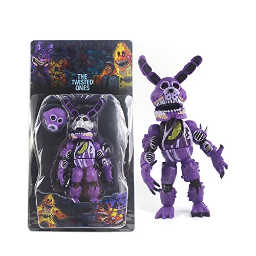 FNAF Figuras de acción, Five Nights Game Articulated Action Figure Toys, Pesadilla Foxy/Bonnie/Fazbear/Chica/Policía 16cm