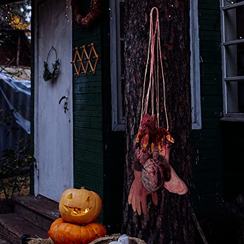 FOMIYES Halloween Blood Body Accesorios Halloween de miedo de las partes falsas del cuerpo de las partes cortadas de Halloween tiros de los dedos de los pies rompidos para el hogar embrujado