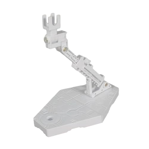 Fonowx Bases de acción Modelo de muñeca Soporte Figura Base de exhibición portátil Duradero Ajustable Escala 1/144 Soporte de Modelo Flexible, Blanco