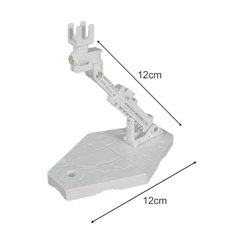 Fonowx Bases de acción Modelo de muñeca Soporte Figura Base de exhibición portátil Duradero Ajustable Escala 1/144 Soporte de Modelo Flexible, Blanco