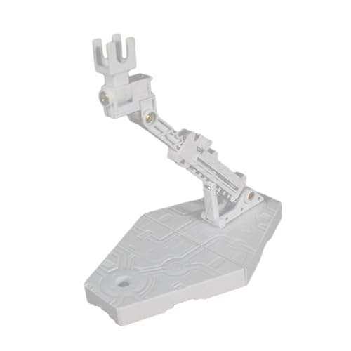 Fonowx Bases de acción Modelo de muñeca Soporte Figura Base de exhibición portátil Duradero Ajustable Escala 1/144 Soporte de Modelo Flexible, Blanco