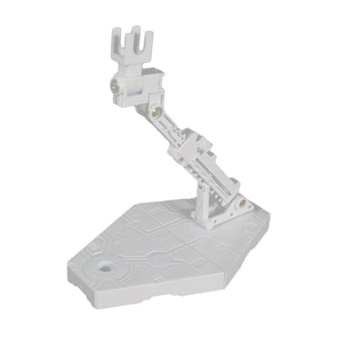 Fonowx Bases de acción Modelo de muñeca Soporte Figura Base de exhibición portátil Duradero Ajustable Escala 1/144 Soporte de Modelo Flexible, Blanco